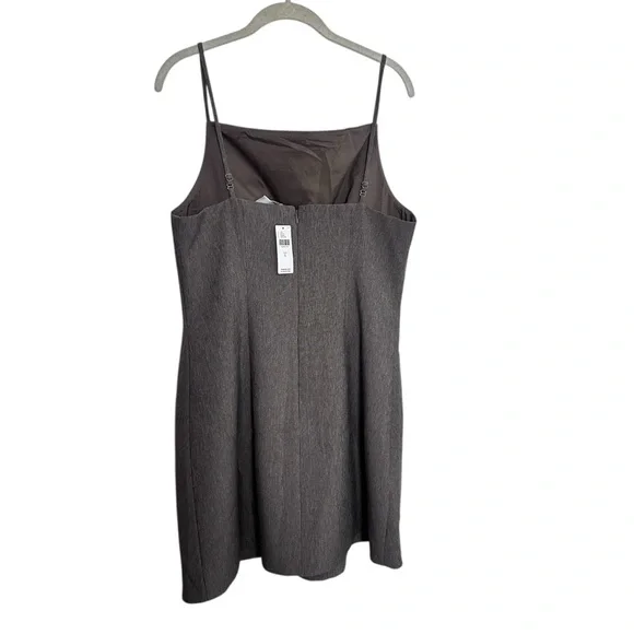 MARE MARE Anthropologie A-Line Slip Dress Taupe Gray Brown Size L NWT - Picture 6 of 13